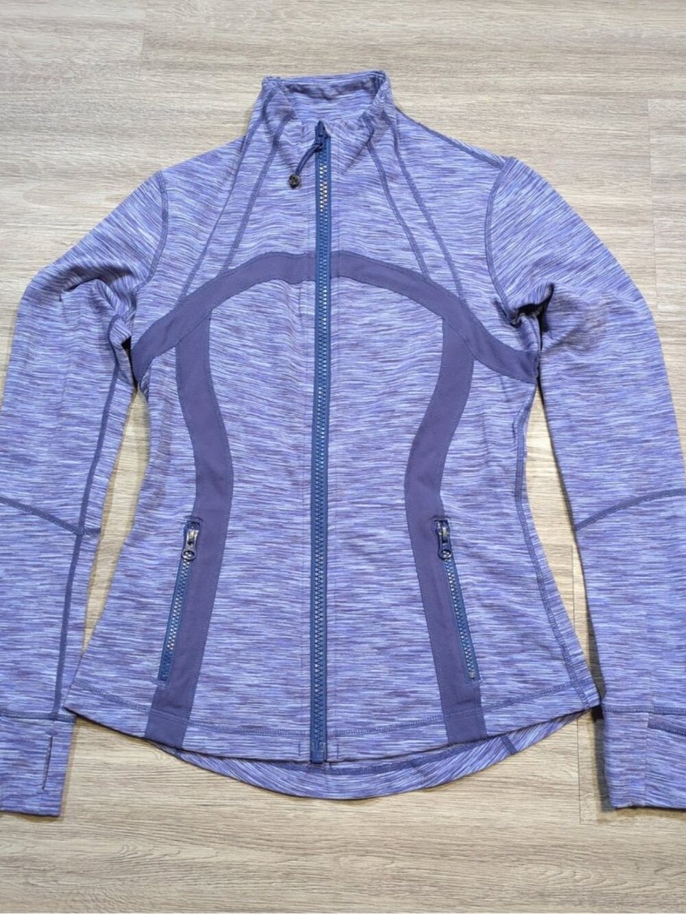 Lululemon Define Jacket Women's 4 Royalty Blue Space Dye Full Zip Heather